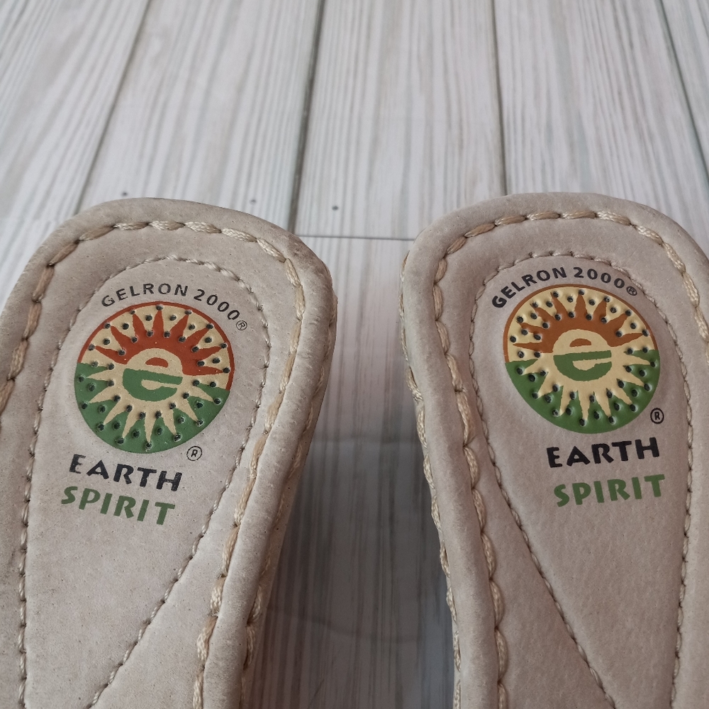 Earth Spirit Boho Leather Wedge Sandals - Picture 3 of 8